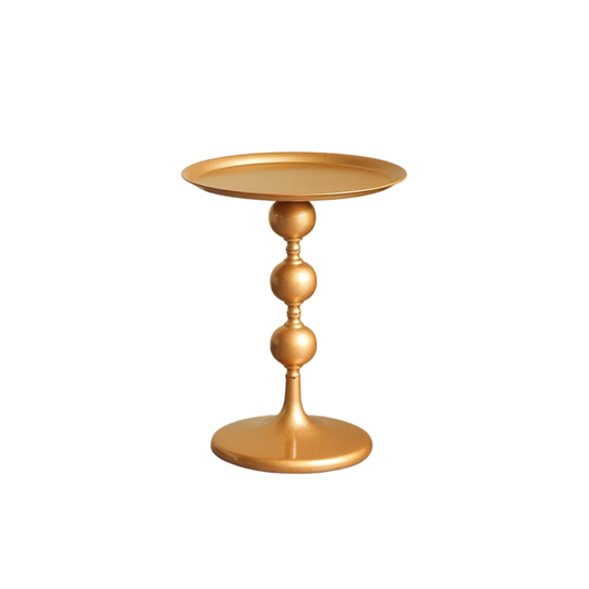 Golden Round Coffee Table Modern Sofa Side Table