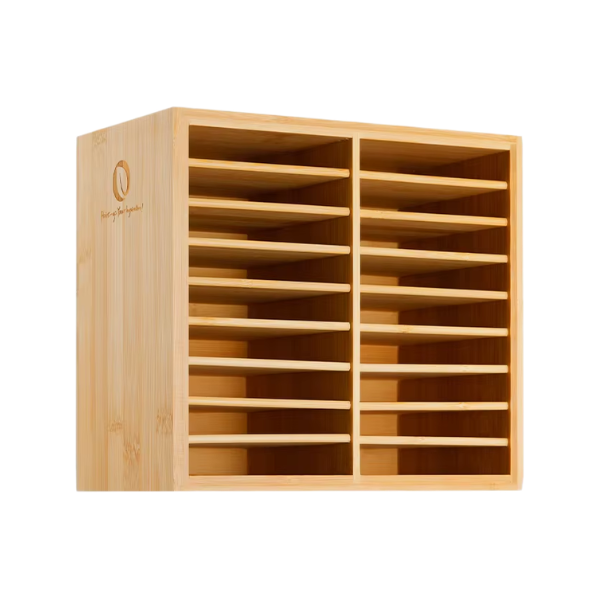 Bamboo Pen and Pencil Organiser for Art Supplies and Stationery