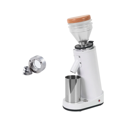 White Cylindrical SS Burr Coffee Grinder 40mm