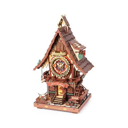 DIY Black Forest Wooden Clock Model with Working Cuckoo