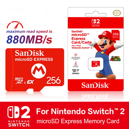 SanDisk 256GB microSD Express Memory Card for Switch 2 Ultra Fast