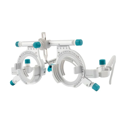 Lightweight Titanium Trial Lens Frame Blue Cylindrical Style