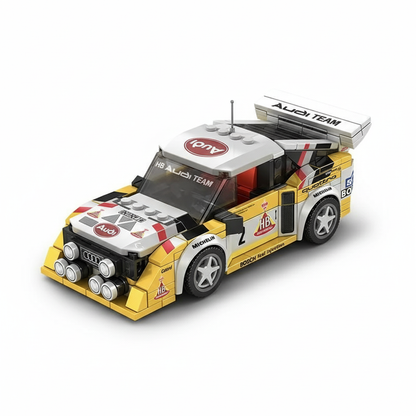 Sports Quattro Car with Team Truck Building Bricks Set