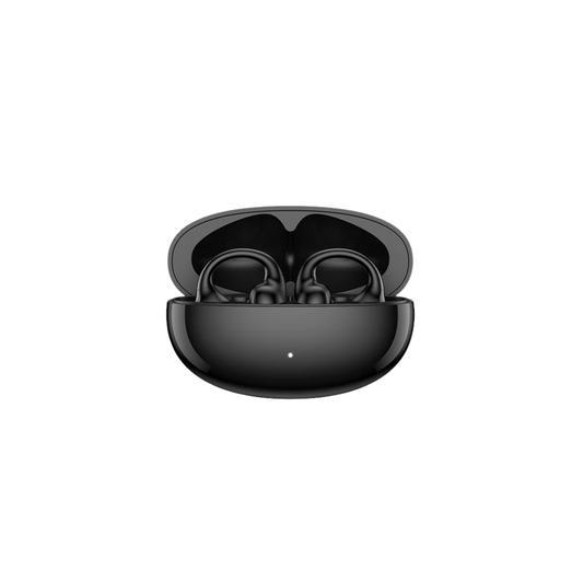 Black Open-Ear Earphones with Multipoint & Long Battery