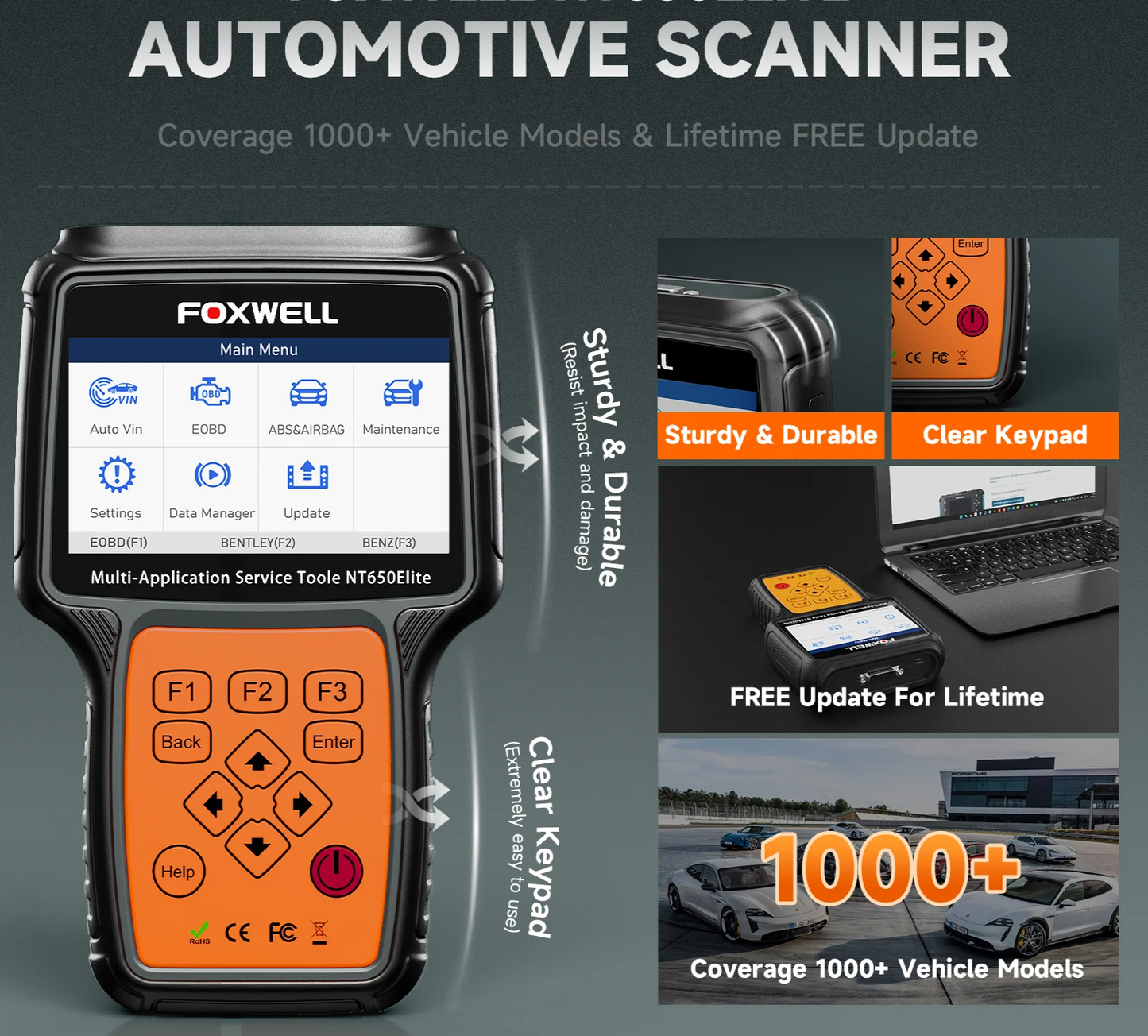 NT650 ELITE OBD2 Automotive Diagnostic Scanner Professional