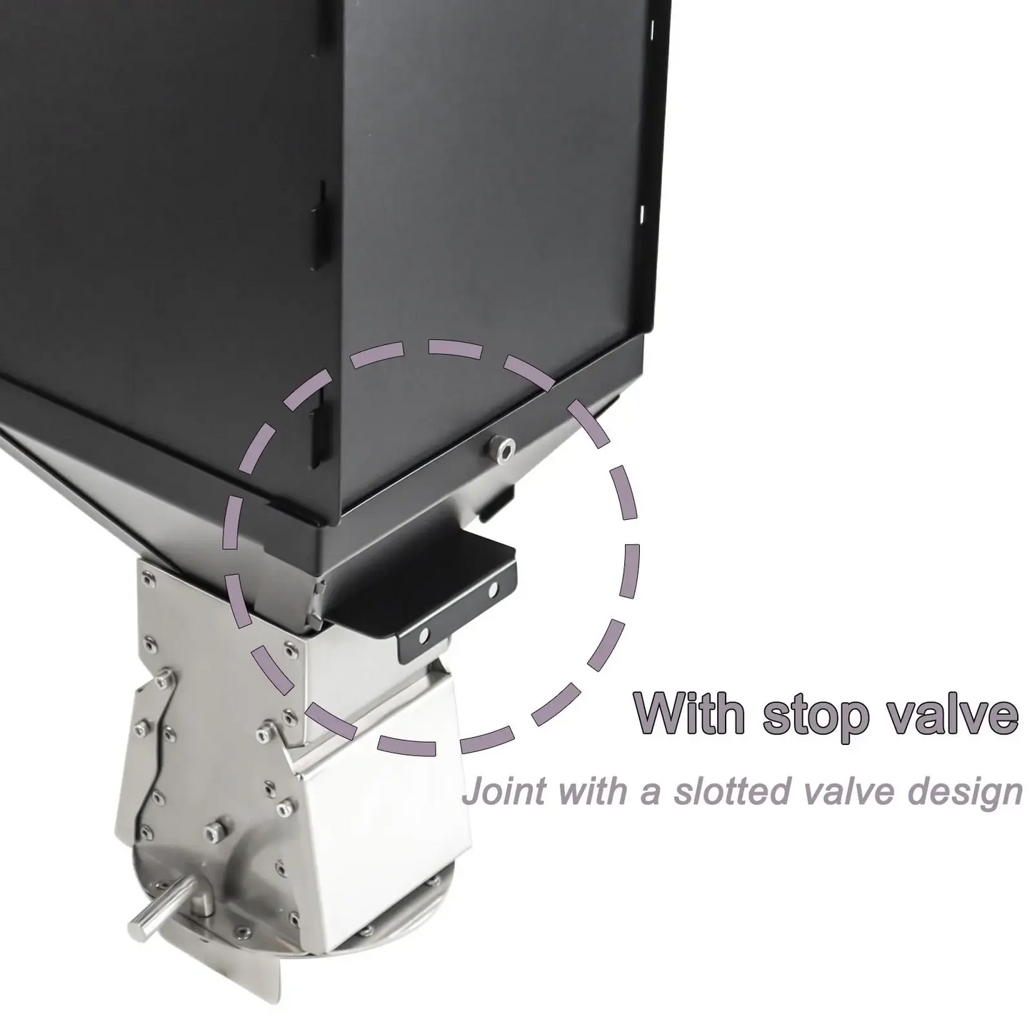 16L Gravity Feed Pellet Stove Hopper Black