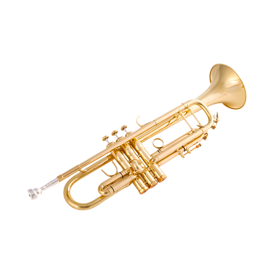 Professional Gold-Plated Bb Trumpet with Case Included