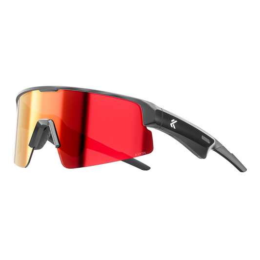 Red Bluetooth Cycling Sunglasses with UV400 Protection