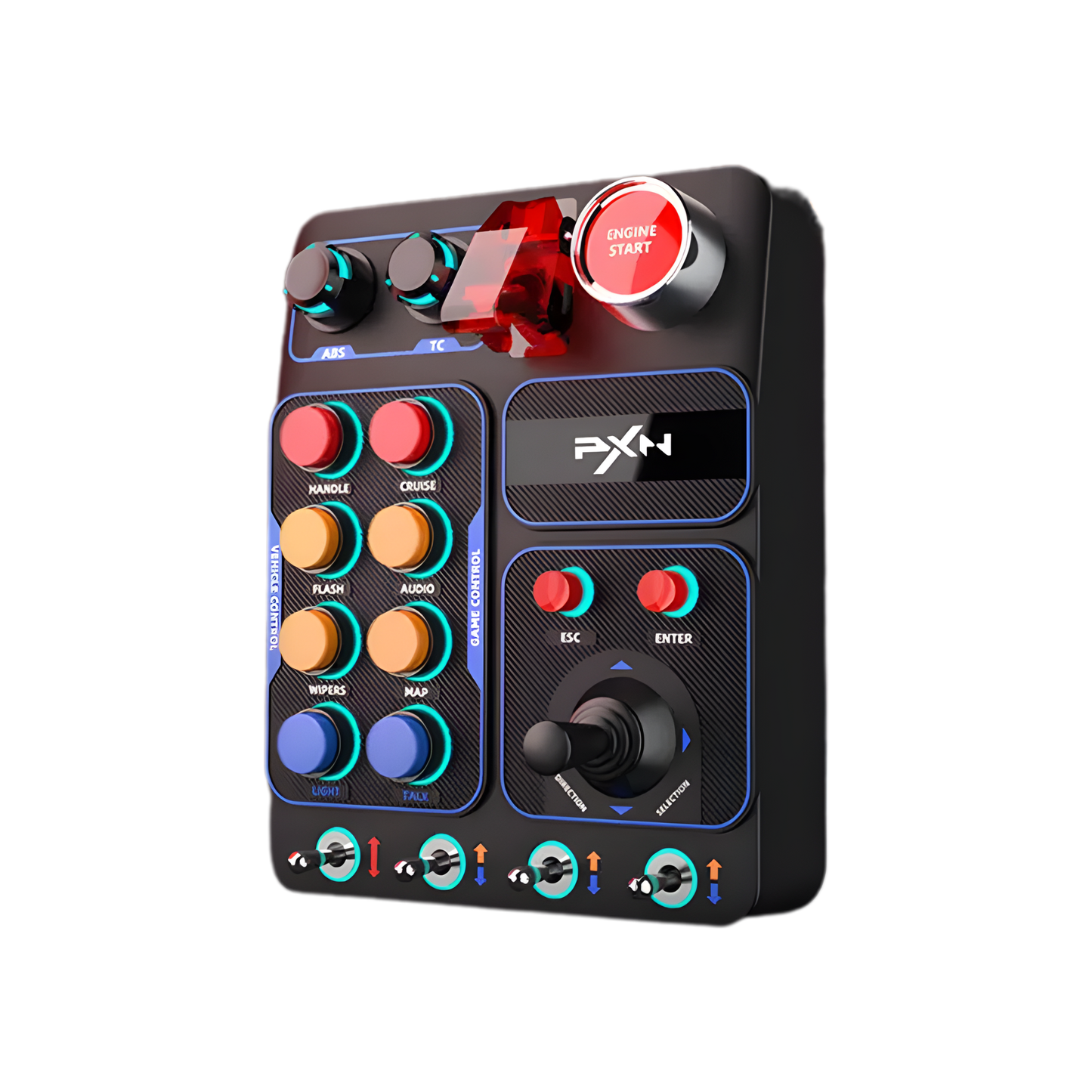 Simulator Racing Control Box with 30 Programmable Buttons RGB Panel