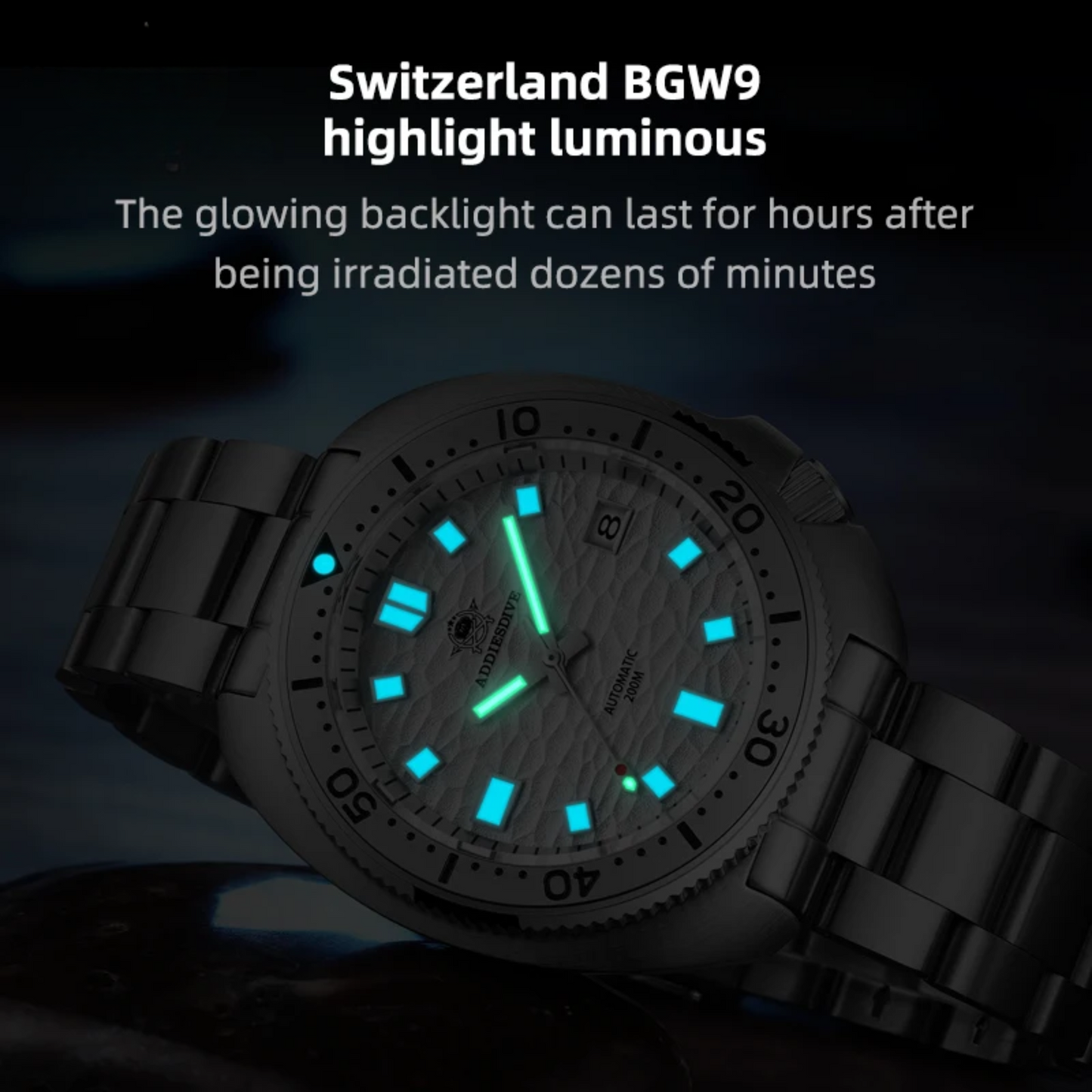 Silver Luxury Automatic Mechanical Watch with Sapphire Crystal