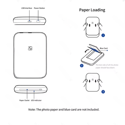 Mini Bluetooth Pocket Photo Printer 2x3-Inch