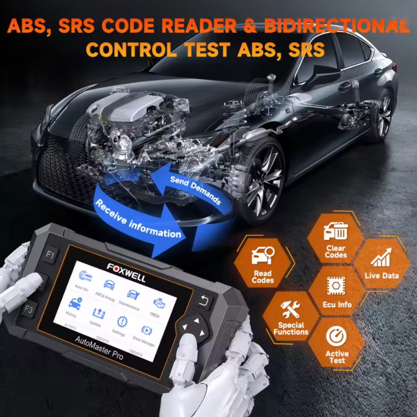 Professional Car Diagnostic Tool NT650 PRO OBD2 Scanner