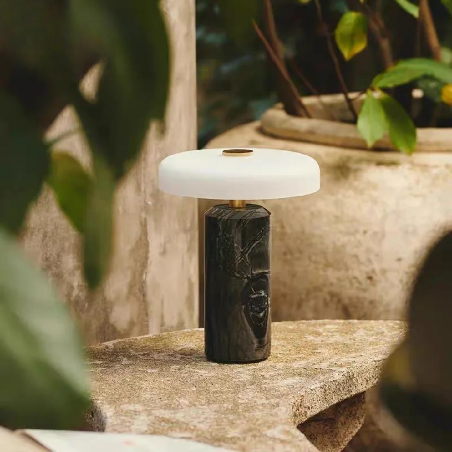 Danish Style Black Rechargeable Bedside Desk Light
