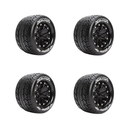 4PCS 1/10 RC Beadlock Wheels 12mm Hex D Black