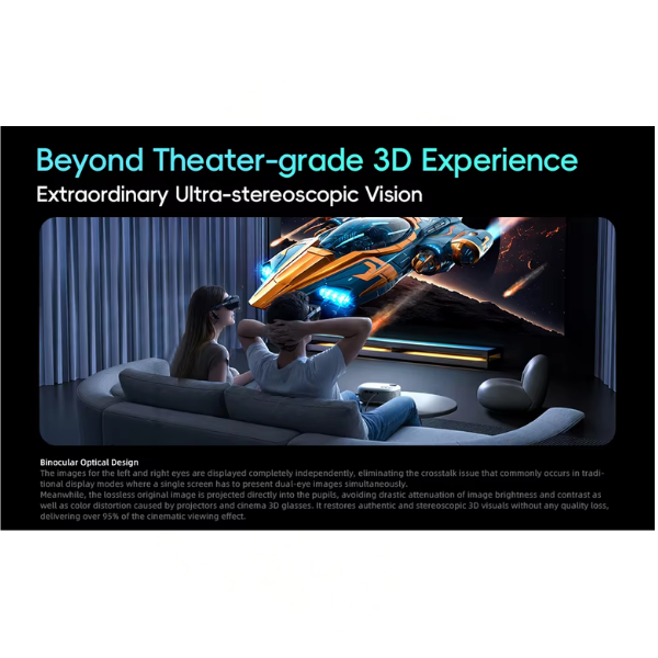 AR Smart Glasses 1080P OLED 400 Inch Virtual Display