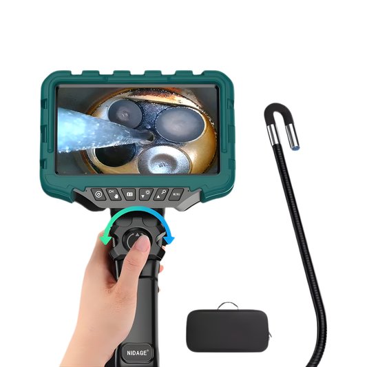 7" Screen Dual-Lens Borescope 6.5mm Camera
