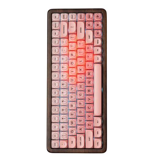 Wooden 75% Mechanical Gaming Keyboard RGB Wireless Hot Swap Kit