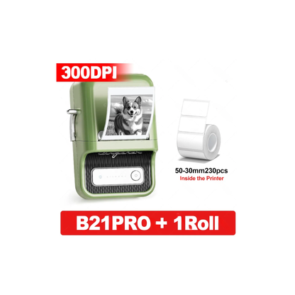 Smart Portable Label Maker 300dpi Green for Retail Use