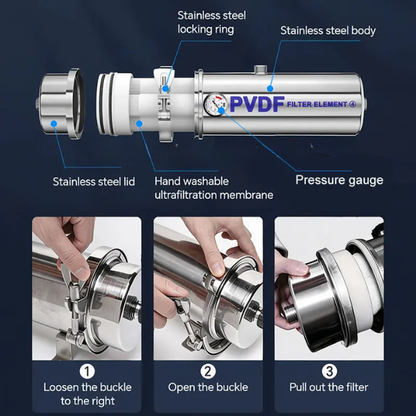 7000L Whole House Stainless Steel Water Filter System