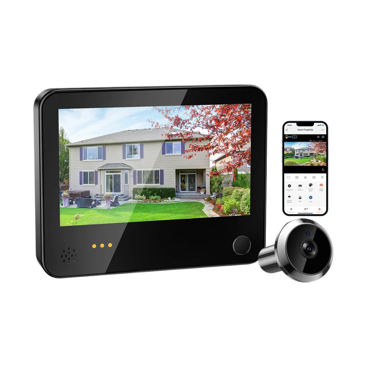 16G Wi-Fi Video Doorbell 1080p Night Vision PIR Alerts