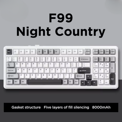 PBT Gasket Mechanical Keyboard Wireless Wired RGB 99 Keys