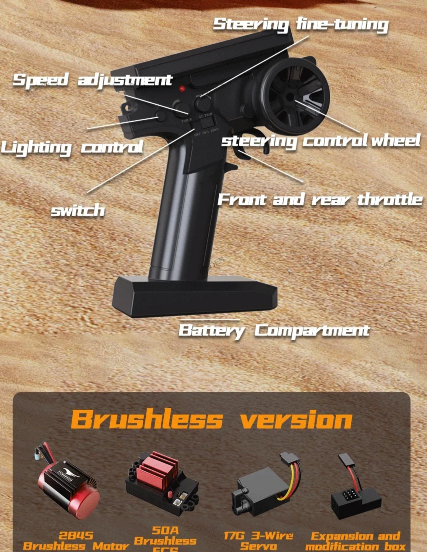 High Speed 85KMH RC Car 1:16 Brushless 4WD