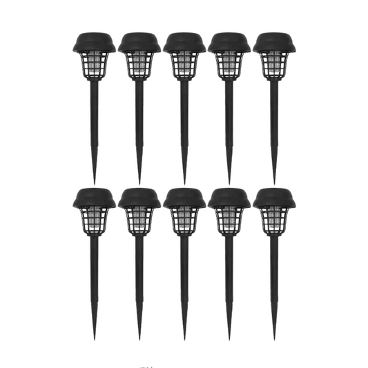 10pcs Outdoor Solar Insect Zappers with LED Light for Camping