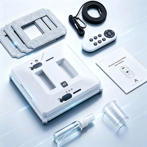 Electric Window Cleaning Robot with 55N Vacuum Suction