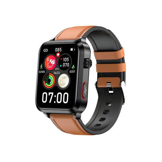 Brown Smart Health Watch with ECG PPG & Blood Pressure