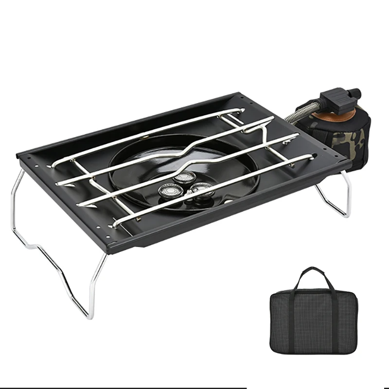 Portable IGT Camping Stove Black Stainless Steel High Firepower