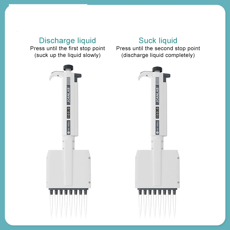 12-Channel Digital Micropipette 5–50µl Laboratory Tool