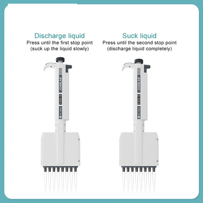 12-Channel Digital Micropipette 5–50µl Laboratory Tool