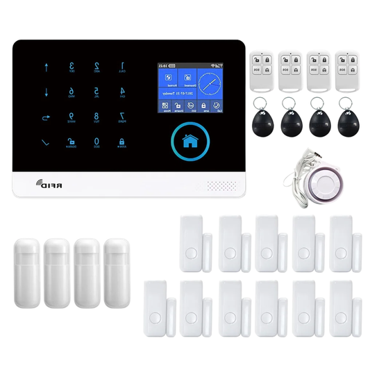 Wireless Security Kit 11 Door 4 PIR 4 RFID