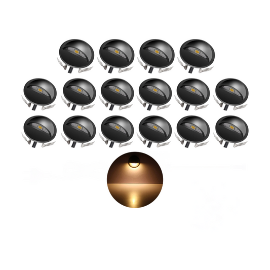 16 Pack Warm White LED Lights for Garden Fence and Stairs