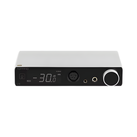 High Fidelity NFCA Headphone Amplifier with XLR and Remote Silver