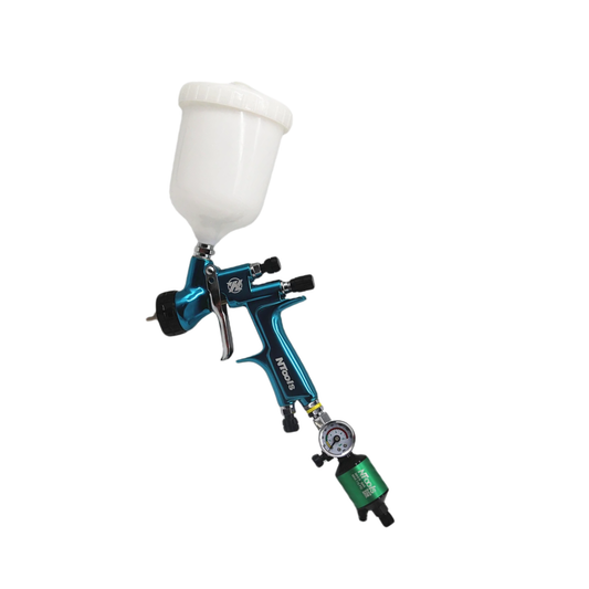 Blue Green 1.3mm LVLP Spray Gun with Regulator