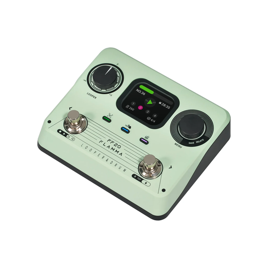 Compact Guitar Looper Pedal with 220 Rhythms and Headphone Jack