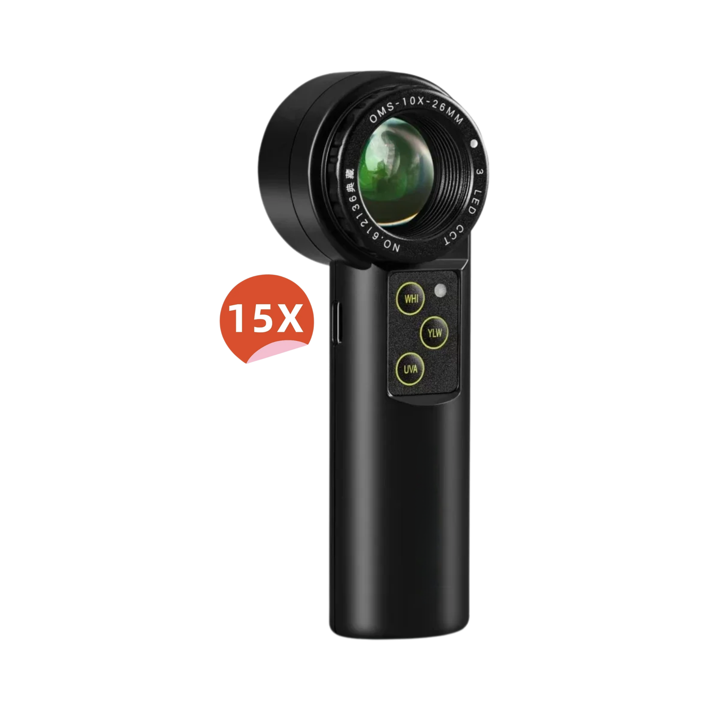 Shadowless LED Loupe 15X for Diamond and Gem Inspection