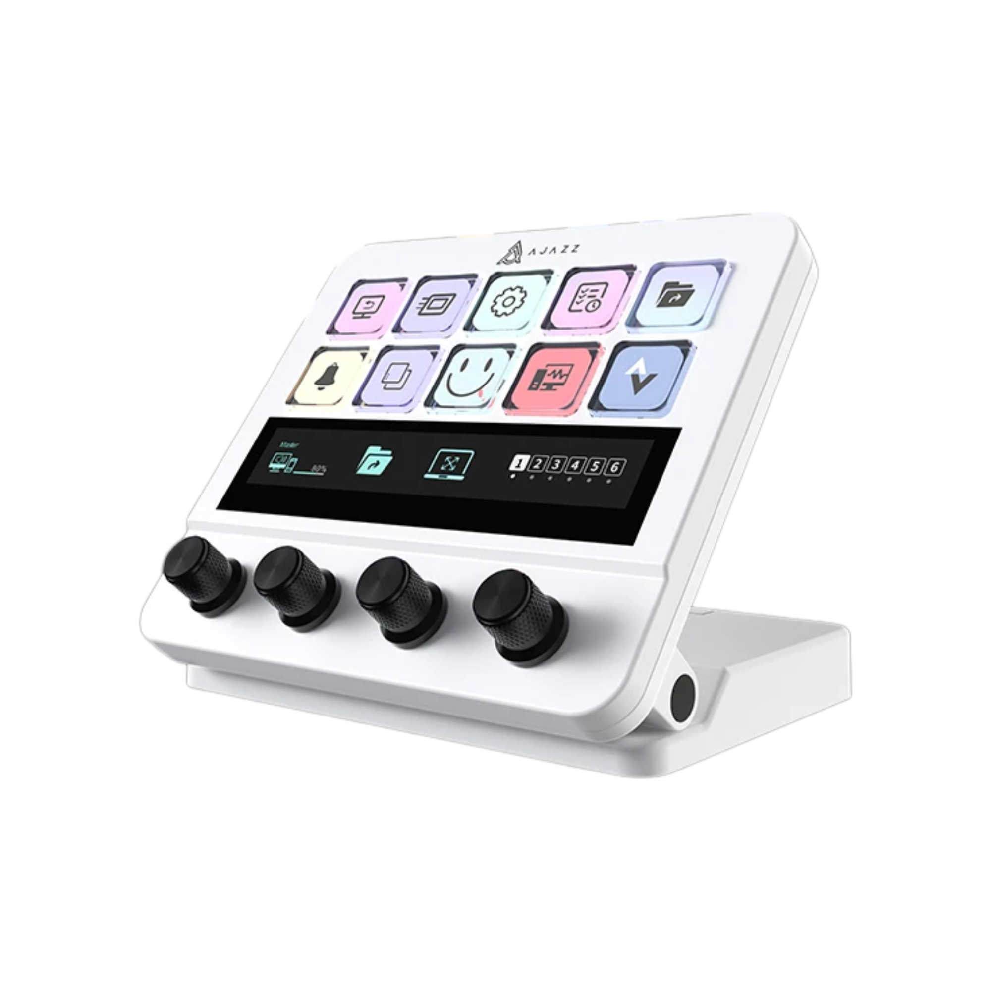 White Mechanical Mini Keyboard with Macro & Multimedia Controls ...