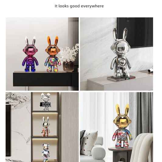 Modern Robot Rabbit Statue Home Decoration