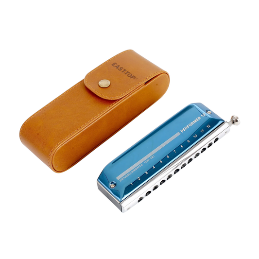A Key 12-Hole 48-Tone Chromatic Harmonica for Musicians