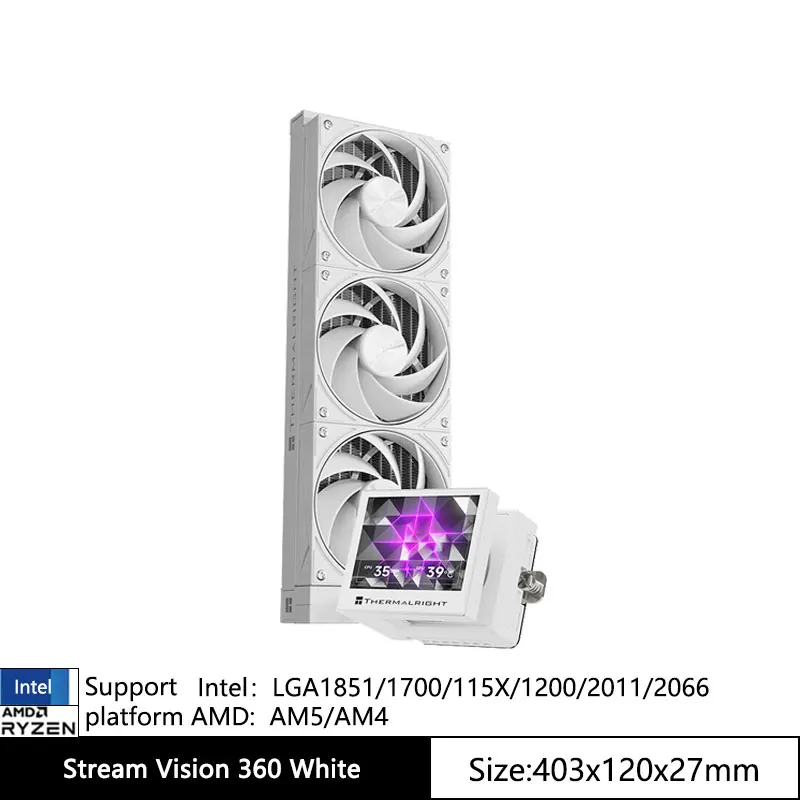 Thermalright High-Performance SV 360 White Water Cooling Radiator 360mm