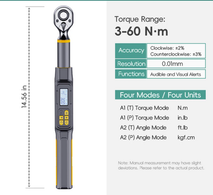 3-60N.m Digital Torque Wrench Adjustable Preset