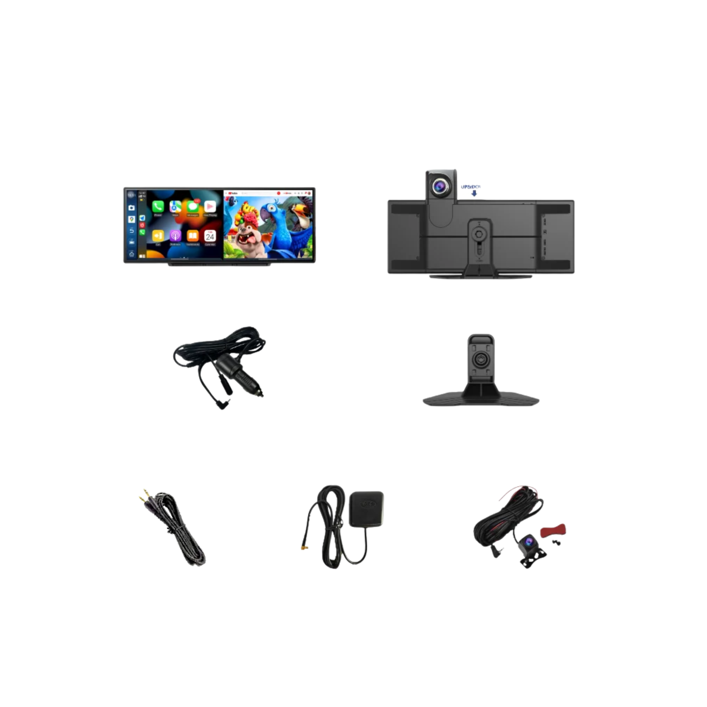 11.4 Inch 4G Smart Dash Cam Triple View 128GB