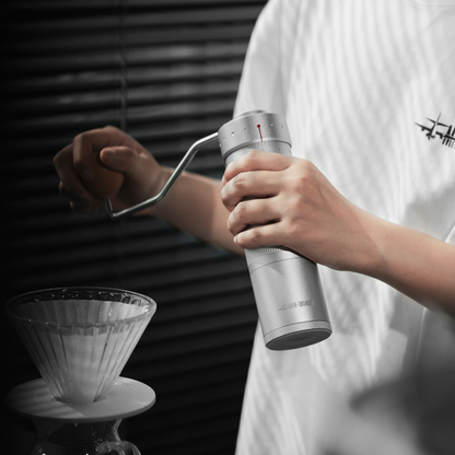 Stainless Steel Manual Coffee Grinder with Adjustable Conical Burr