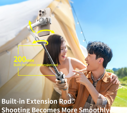 3-Axis Phone Gimbal Stabilizer Face Tracking Extension Rod