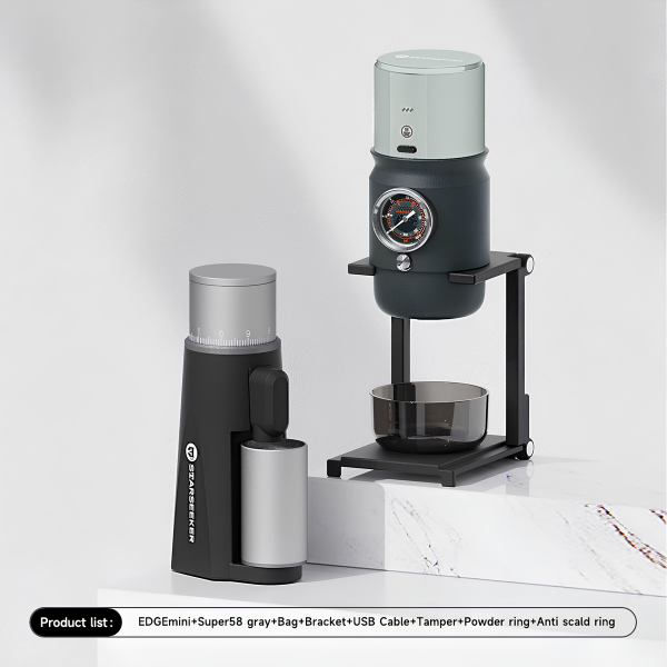 Portable Electric Coffee Grinder USB-C Black Gray