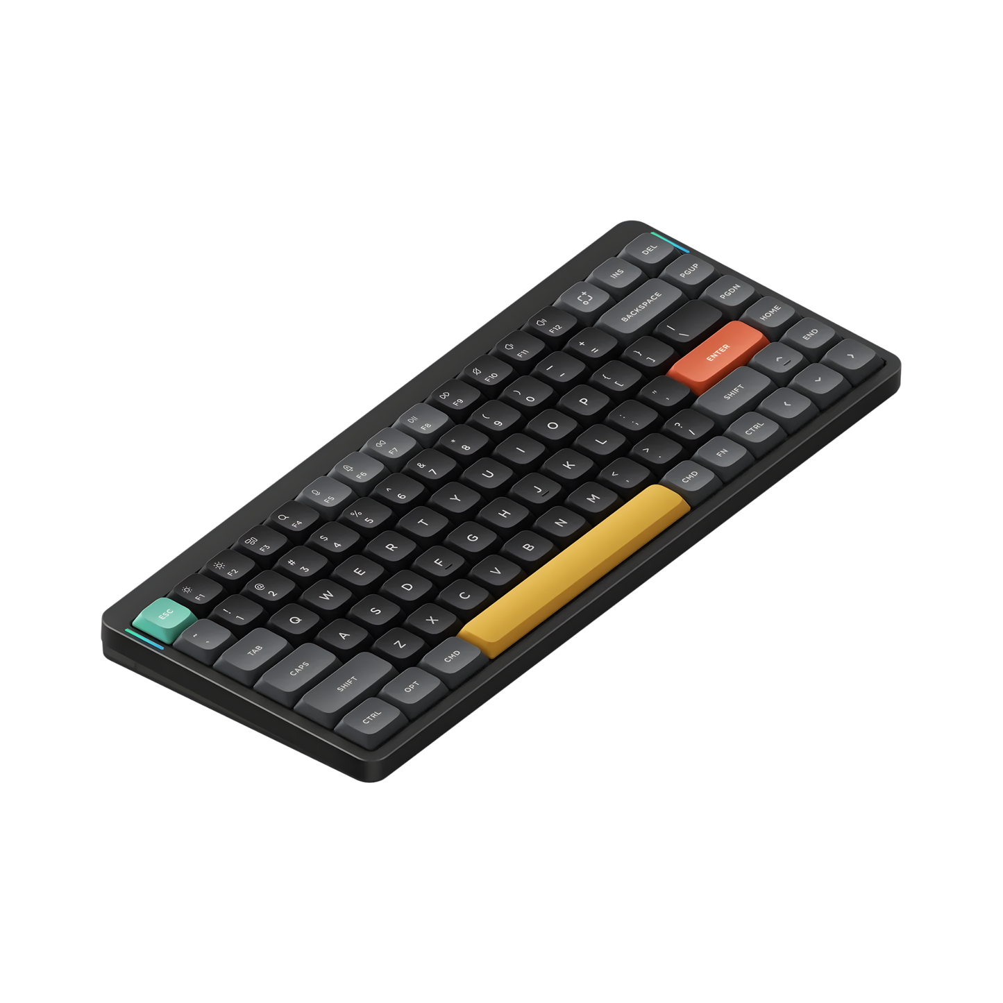 Slim 75% Keyboard Red Switch Bluetooth 2.4G Wireless