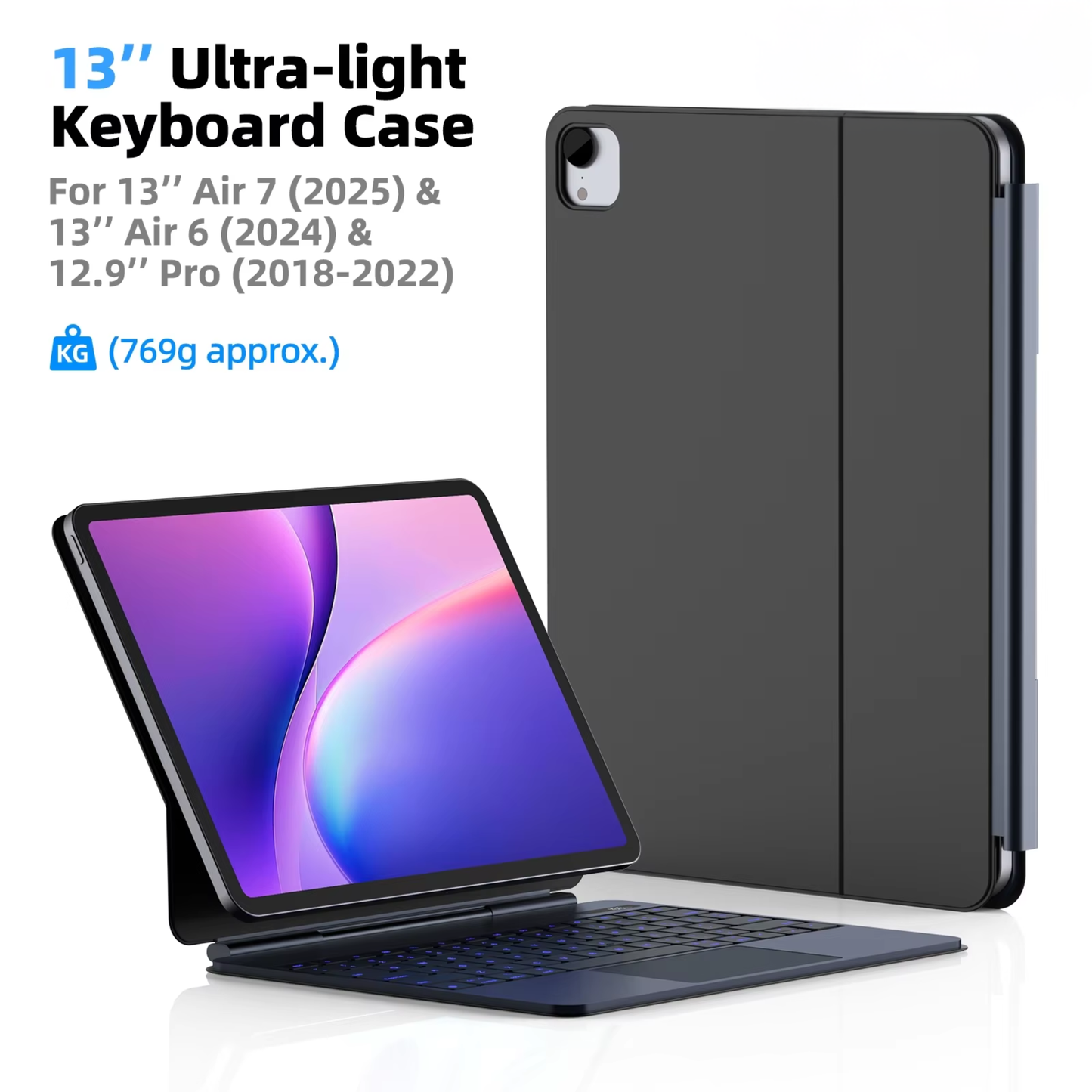 Portable Trackpad Keyboard Case iPad Air 13