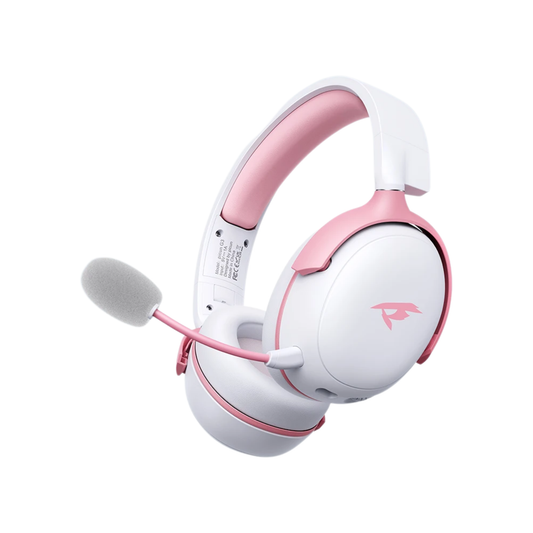 Pink Over Ear Bluetooth Gaming Headset with Mic